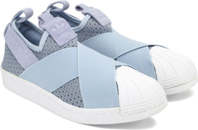 

ADIDAS SUPERSTAR SLIPON W Running shoes For Women(Blue, Easblu/easblu/owhite