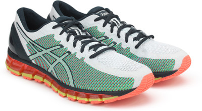 

Asics GEL-QUANTUM 360 CM Running Shoes For Men(Multicolor, White/dark navy/safety yellow