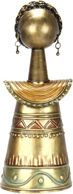 

VedasExports Niko Female Decorative Showpiece - 60 cm(Iron, Gold)