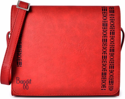 

Baggit Women Casual Red PU Sling Bag