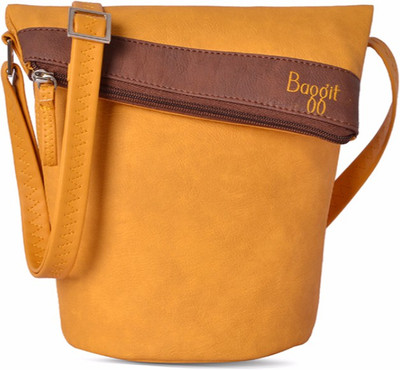 

Baggit Women Casual Yellow PU Sling Bag