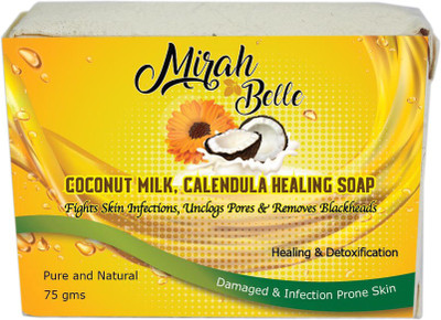 

Mirah Belle Naturals Coconut Milk, Calendula Healing Soap(75 g)
