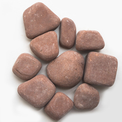 Decor Pebbles SP0MF95 Regular Asymmetrical Rock Pebbles(Red 2 kg)