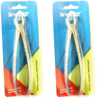 

ss white Extraction Forceps Set Upper Molar Left & Upper Molars Right Fig. No #17 #18 Serrated Forceps