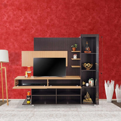 

RoyalOak Milan Engineered Wood TV Entertainment Unit(Finish Color - Dark Brown)