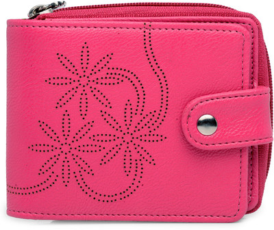 

Butterflies Women Casual Pink Artificial Leather Wallet(4 Card Slots)