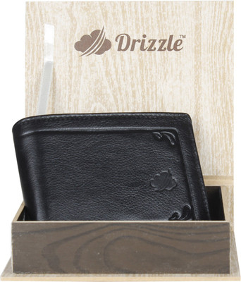 

Drizzle Men Black Genuine Leather Wallet(3 Card Slots)