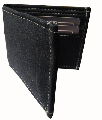 

Peacock Mundkar Boys Black Canvas Wallet(4 Card Slots)