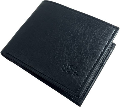 

N R CREATION Men Black, Black Genuine Leather, Artificial Leather Wallet(5 Card Slots)
