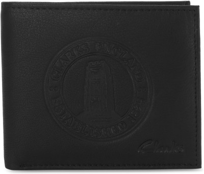 

Clarks Men Black Genuine Leather Wallet(4 Card Slots), Black leather