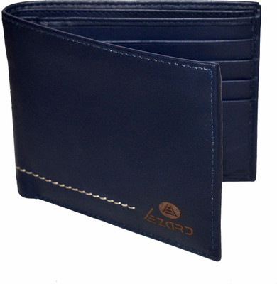 

LEZARD Men Blue Genuine Leather Wallet(8 Card Slots)