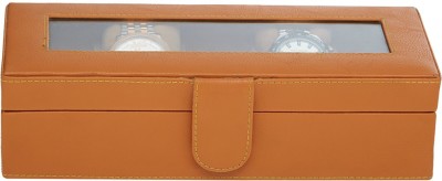Leather World classic Watch Box(Tan, Holds 10 Watches)   Watches  (Leather World)