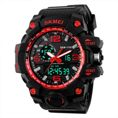 Skmei Multifunctional Outdoor Sports Dual Time Red Dial Watch  - For Men   Watches  (Skmei)