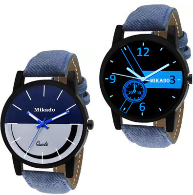 

Mikado LEE VUITTON FASHION SERIES COMBO WATCHES WITH GENUINE LEATHER DENIM STRAP AND QUARTZ MACHINE,CASUAL,FORMAL AND PARTY WEDDING WATCHES COMBO Watch - For Boys
