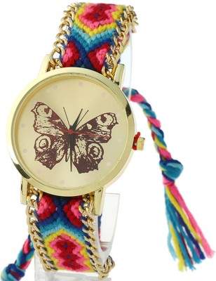 keepkart Butterfly Dial With Multicolour Hand Made Strap For Women And Girls Watch  - For Girls   Watches  (Keepkart)
