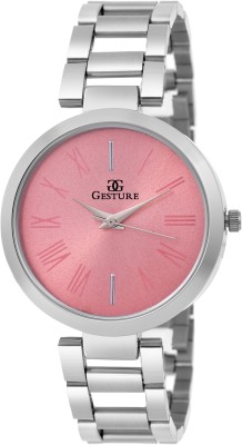 Gesture 02- Pink Stylish Look Elegant Watch  - For Girls   Watches  (Gesture)