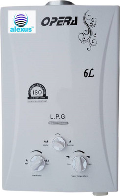 

Alexus 6 L Gas Water Geyser(White, alexoper-wh)