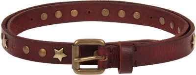 

Aditi Wasan Women Casual Brown Genuine Leather Belt, Auburn brown