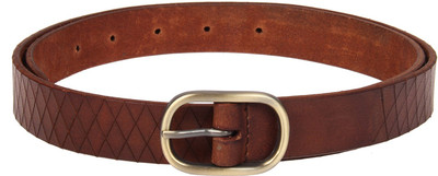

Aditi Wasan Women Casual Brown Genuine Leather Belt, Auburn brown