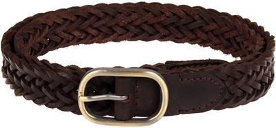 

Aditi Wasan Women Casual Brown Genuine Leather Belt, Hickory brown