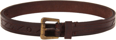 

Aditi Wasan Women Casual Brown Genuine Leather Belt, Hickory brown