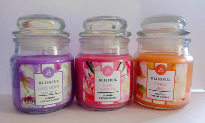 

Live In Bliss Aromatic Jar Candles pack of 3 Candle(Orange, Purple, Pink, Pack of 3), Orange;pink;purple