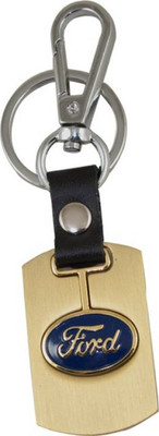 

Gabriella Movable Wooden Ford Locking Key Chain(Gold)