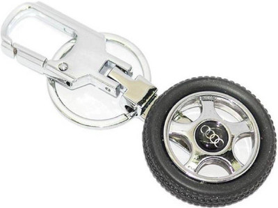 

Gabriella Premium Quality Rotating Wheel Tyre Locking Key Chain(Black)
