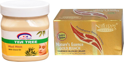 

NATURE ESSENCE Gold Bleach, Pink Root Tea Tree Mud Mask(Set of 2)