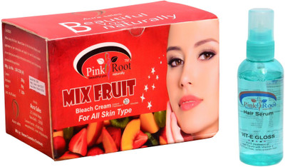 

Pink Root Mix Fruit Bleach Cream, Hair Serum Pack of 2(Set of 2)