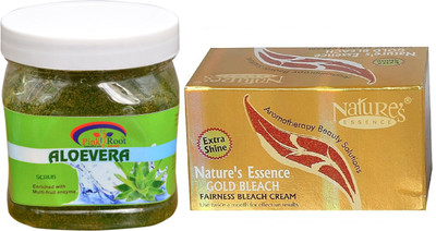 

NATURE ESSENCE Gold Bleach, Pink Root AloeVera Scrub(Set of 2)