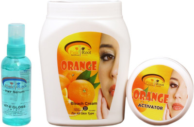 

Pink Root Orange Bleach Cream, Hair Serum Pack of 2(Set of 2)