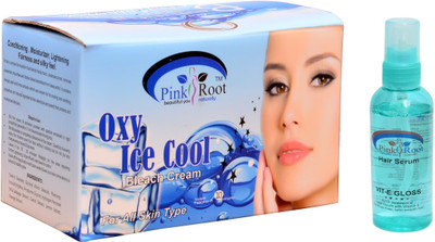

Pink Root Oxy Ice Cool Bleach Cream, Hair Serum Pack of 2(Set of 2)