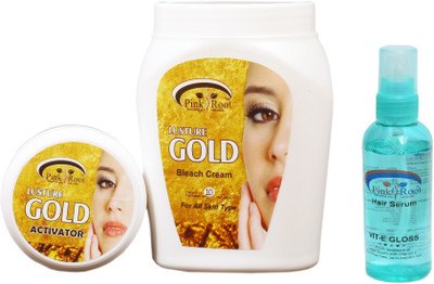 

Pink Root Lusture Gold Bleach Cream, Hair Serum Pack of 2(Set of 2)