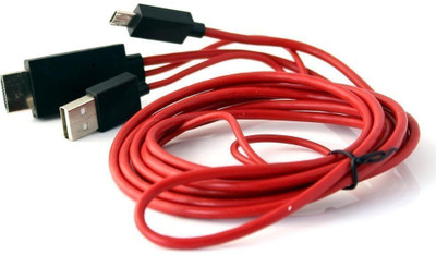 

CASEMANTRA Micro USB to Hdmi 1080p Hdtv Adapter Cable for S5/S4/S3/Note HDMI Adapter (Red) HDMI Adapter(Mobile, Red)