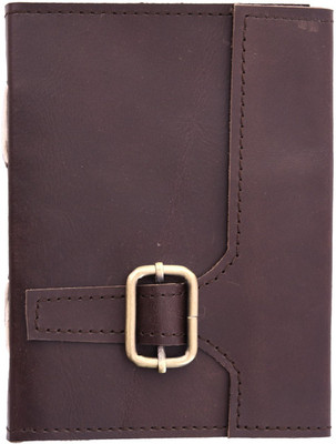 

Krashell A5 Notebook(Handmade Leather Notebook With Belt, Brown)