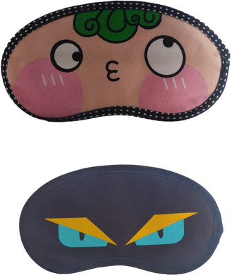 

Jenna GreenHair-NinjaEyeCartoon Travel Sleeping Eye Cover Blindfold (Pack of 2)(2 g)