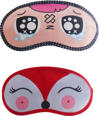

Jenna P_Inju-RedDeerCartoon Travel Sleeping Eye Cover Blindfold (Pack of 2)(2 g)