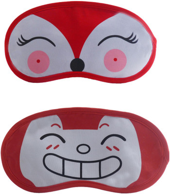 

Jenna RedDeer-RedHappyCartoon Travel Sleeping Eye Cover Blindfold (Pack of 2)(2 g)