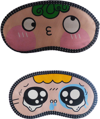 

Jenna GreenHair-Y_TearyEyeCartoon Travel Sleeping Eye Cover Blindfold (Pack of 2)(2 g)