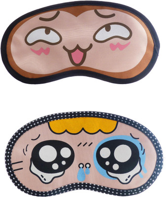 

Jenna Happy-Y_TearyEyeCartoon Travel Sleeping Eye Cover Blindfold (Pack of 2)(2 g)