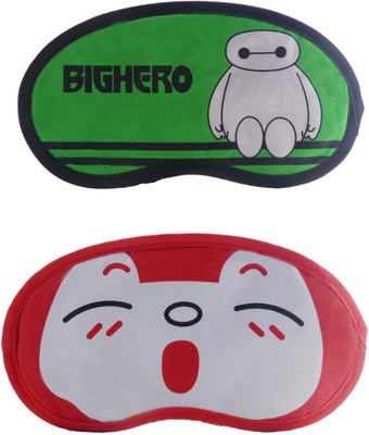 

Jenna Green-RedSleepyCartoon Travel Sleeping Eye Cover Blindfold (Pack of 2)(2 g)
