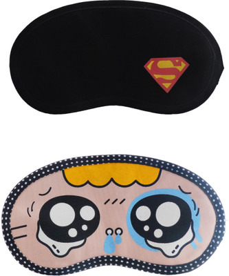 Jenna Y_Superman-Y_TearyEyeCartoon Travel Sleeping Eye Cover Blindfold (Pack of 2)(2 g)