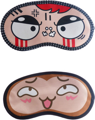 

Jenna Angry-HappyCartoon Travel Sleeping Eye Cover Blindfold (Pack of 2)(2 g)