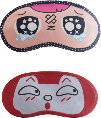 

Jenna P_Inju-RedSurpriseCartoon Travel Sleeping Eye Cover Blindfold (Pack of 2)(2 g)