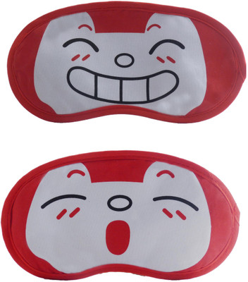 

Jenna RedHappy-RedSleepyCartoon Travel Sleeping Eye Cover Blindfold (Pack of 2)(2 g)