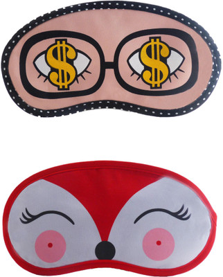

Jenna Dollar-RedDeerCartoon Travel Sleeping Eye Cover Blindfold (Pack of 2)(2 g)