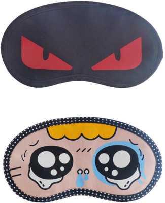 

Jenna RedEye-Y_TearyEyeCartoon Travel Sleeping Eye Cover Blindfold (Pack of 2)(2 g)