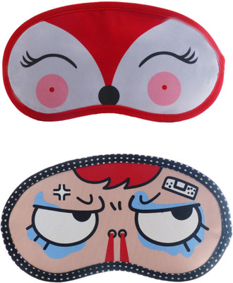

Jenna RedDeer-SuperAngryCartoon Travel Sleeping Eye Cover Blindfold (Pack of 2)(2 g)
