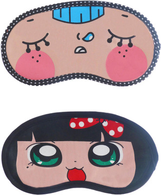 

Jenna Napping-PolkaDotCartoon Travel Sleeping Eye Cover Blindfold (Pack of 2)(2 g)